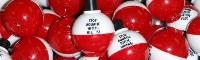 Bobbers featuring aquatic invasive species message